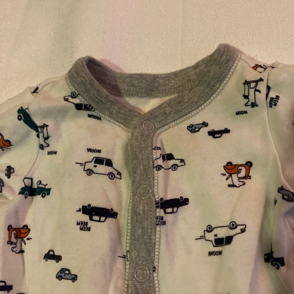 Baby Boy Full Zip Sleeping Jumpsuit Size 0-3mo - Picture 4 of 5